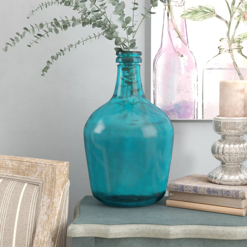 Laurel Foundry Modern Farmhouse Parisian Bottle Glass Table Vase